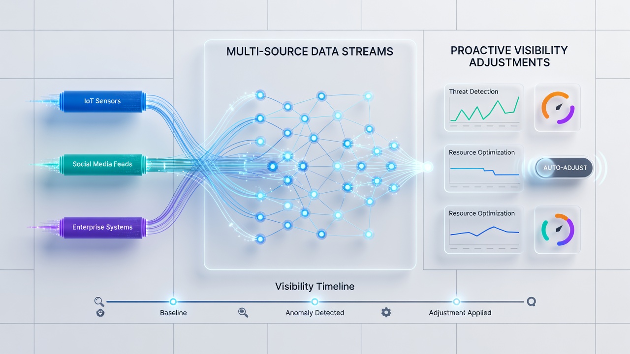 Screenshot of a real-time dashboard displaying charted data streams with adjustment alerts